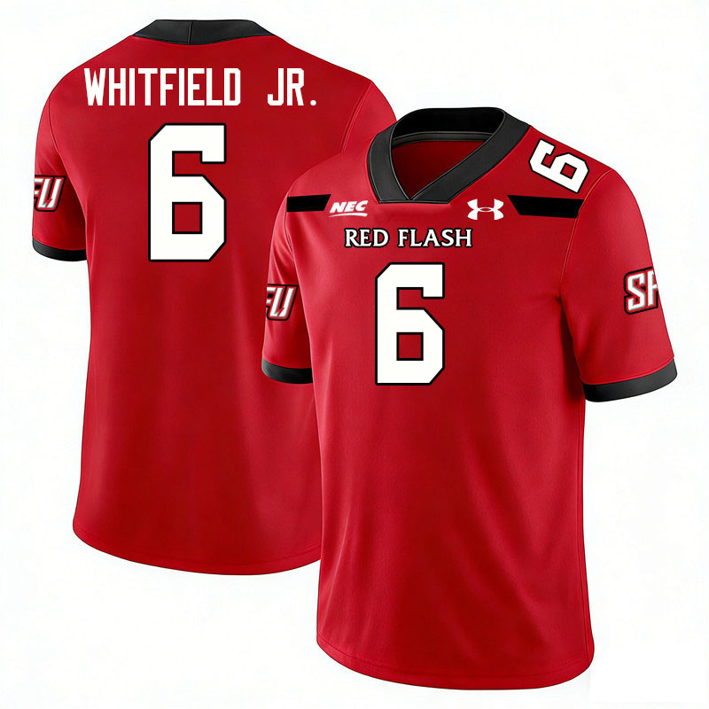 Saint Francis Red Flash #6 Nick Whitfield Jr. College Football Jerseys,Uniforms Stitched-Red
